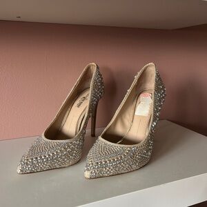 Gianni Bini Silver Rhinestone Heels